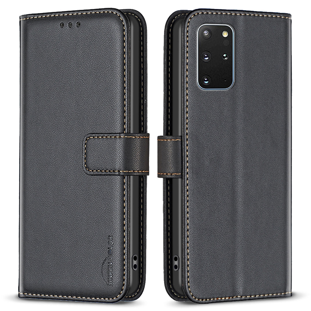 BINFEN COLOR BF17 For Samsung Galaxy S20 Plus 4G / 5G Slim-Fit Phone Cover Stand Magnetic Wallet PU Leather Phone Case BINFEN COLOR BF17 For Samsung Galaxy S20 Plus 4G / 5G Slim-Fit Phone Cover Stand Magnetic Wallet PU Leather Phone Case
